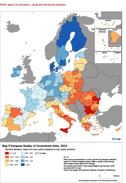 THE NINTH REPORT ON ECONOMIC, SOCIAL AND TERRITORIAL APPROACHMENT IN THE EU follows the opinion of the member states